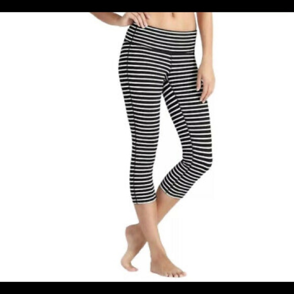 Women’s Athleta Chaturanga Crop Striped Leggings